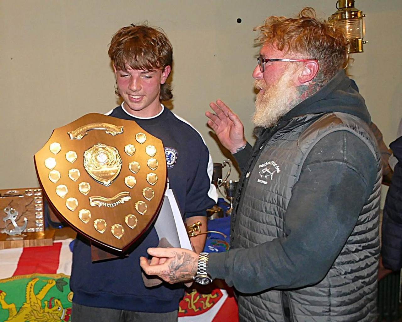 Shield presented at the prize-giving